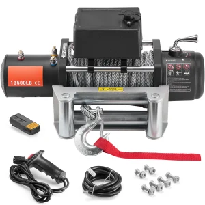 SucceBuy 13500lbs Electric Winch 12V Truck Winch with 80 ft Cable Wireless Remote Control
