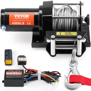 SucceBuy 4000lbs Electric Winch with 39ft Cable Wireless Remote Control