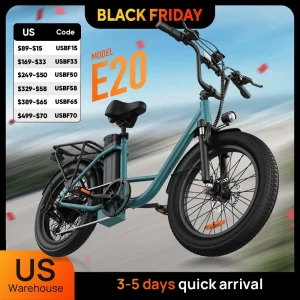URLIFE 1000W E20 Electric Bike | 48V Removable Battery, 20MPH