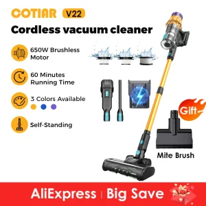 COTIAR V22 Cordless Vacuum Cleaner 650W 55000PA Handheld